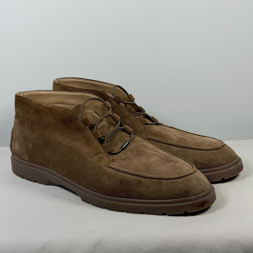 Tods Brown Suede Chukka Boots Lug Moc Toe Made in Italy Mens Size 11.5 MSRP $975